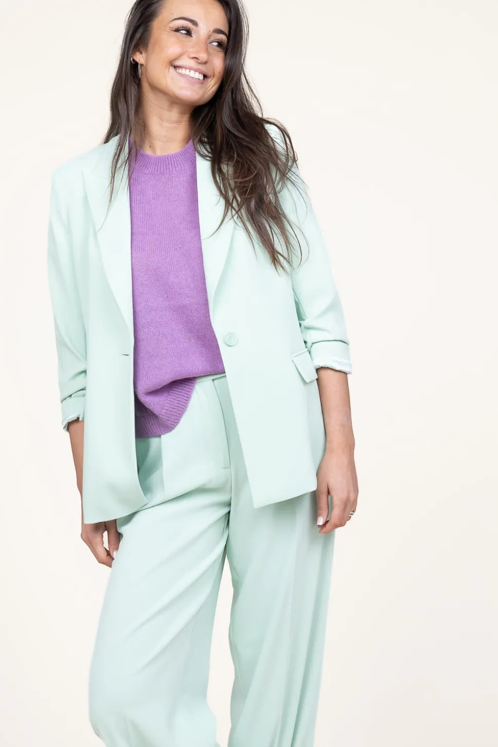 Crepe Blazer Daya | Green... | Dante 6 | Little Soho