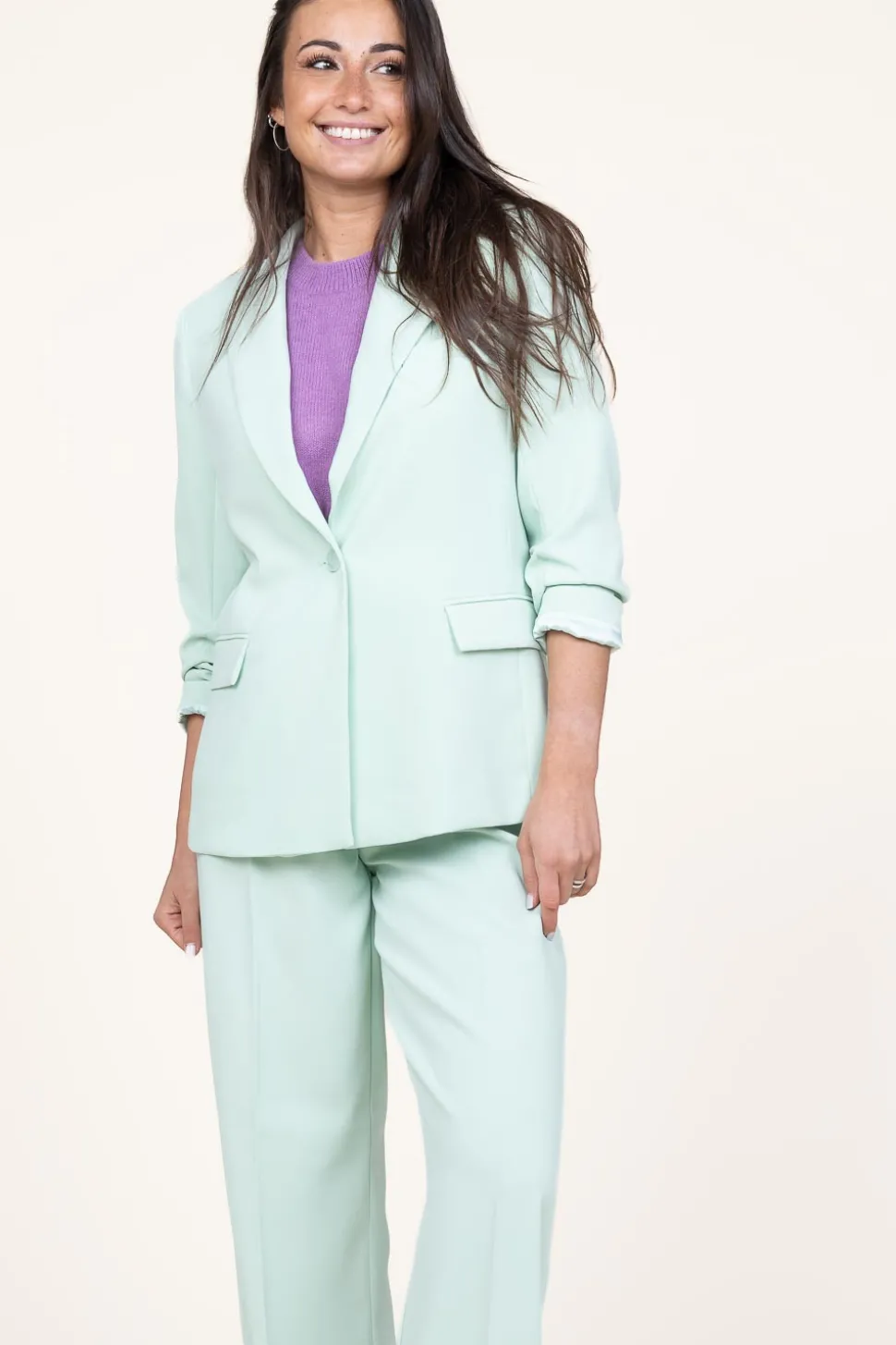 Crepe Blazer Daya | Green... | Dante 6 | Little Soho