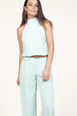 Crepe Halter Top Mickey | Green... | Dante 6 | Little Soho