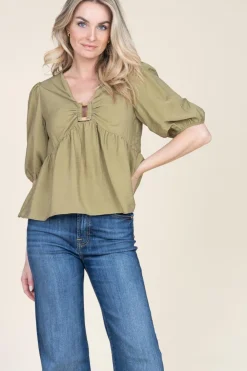 Crepe Top Locky | Green... | Ba&Sh | Little Soho