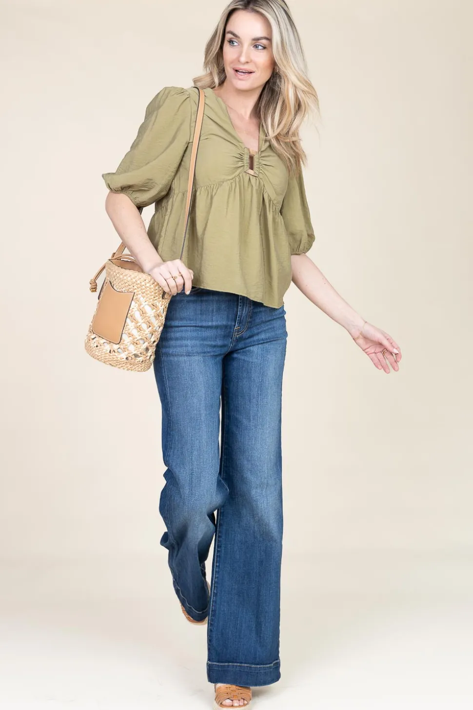 Crepe Top Locky | Green... | Ba&Sh | Little Soho