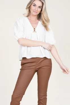 Crepe Top Locky | Natural... | Ba&Sh | Little Soho