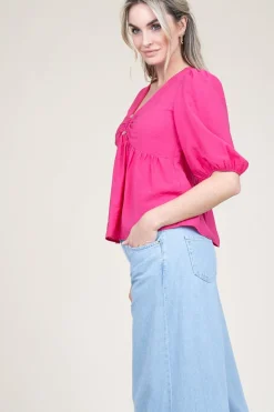 Crepe Top Locky | Pink... | Ba&Sh | Little Soho