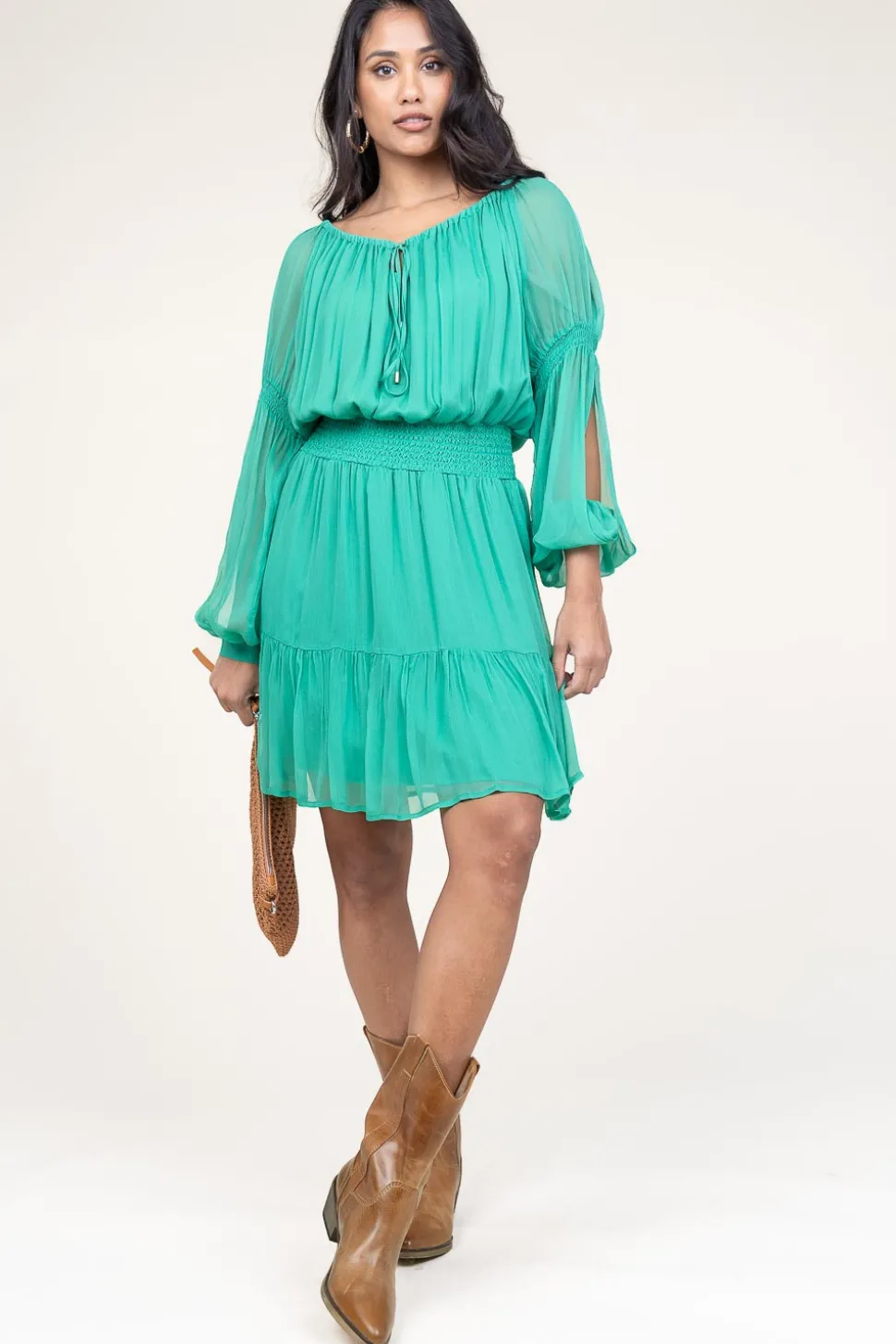 Crepe Transparant Dress Napola | Green... | Liu Jo | Little Soho
