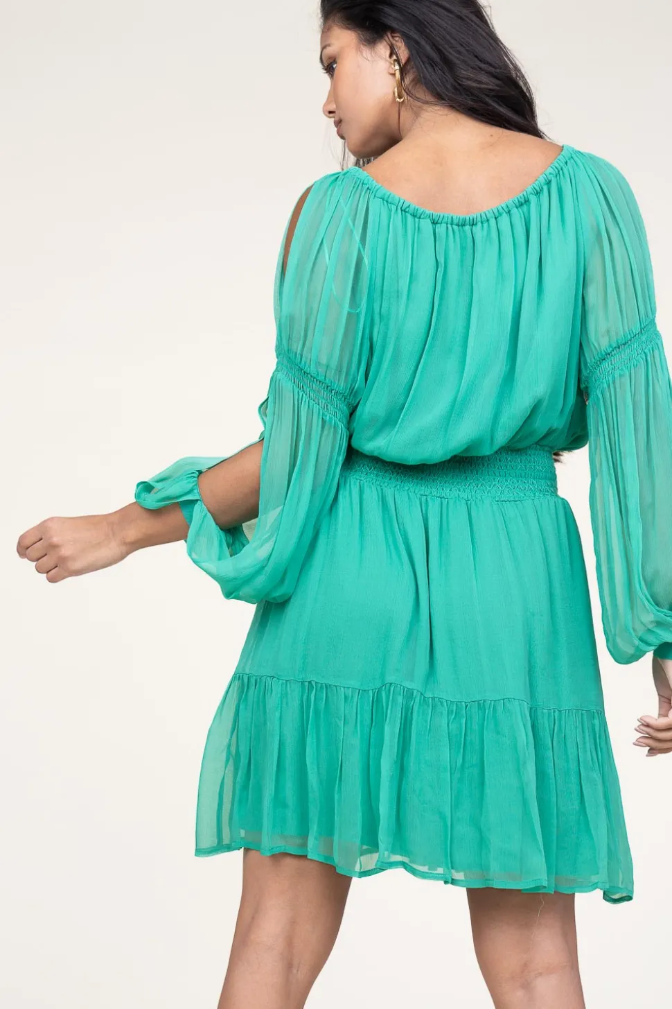 Crepe Transparant Dress Napola | Green... | Liu Jo | Little Soho