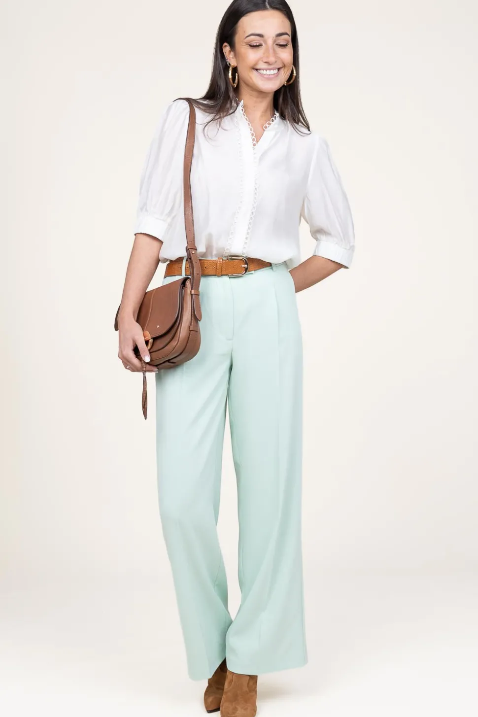 Crepe Trousers Zach | Green... | Dante 6 | Little Soho