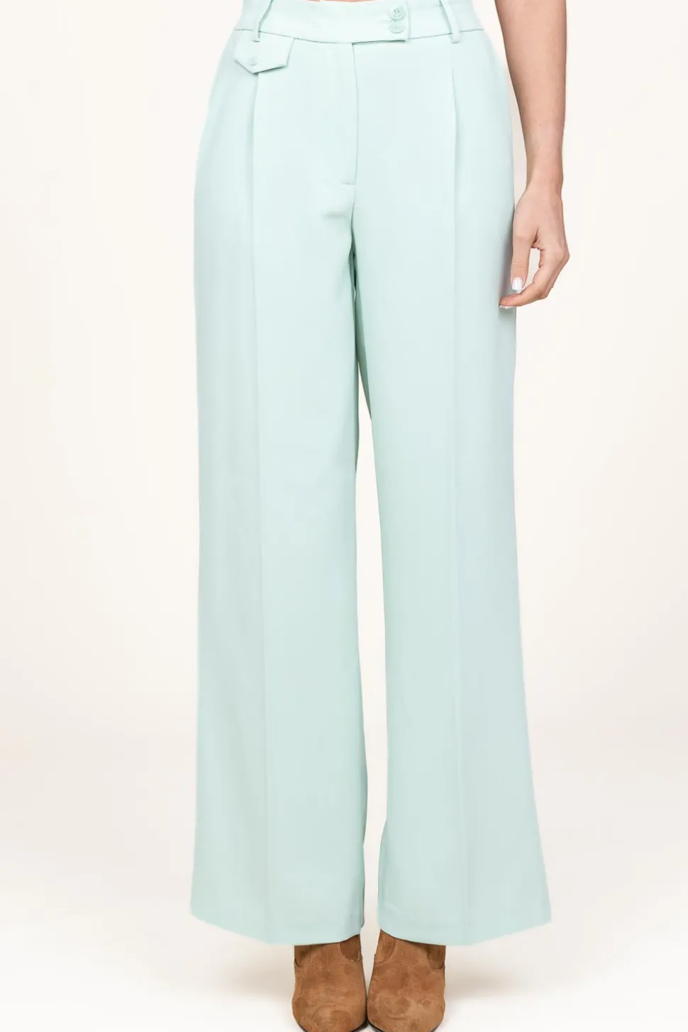 Crepe Trousers Zach | Green... | Dante 6 | Little Soho