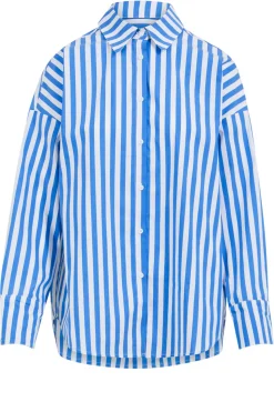 Crispy Cotton Blouse Harper | Blue... | Cc Heart | Little Soho