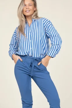 Crispy Cotton Blouse Harper | Blue... | Cc Heart | Little Soho