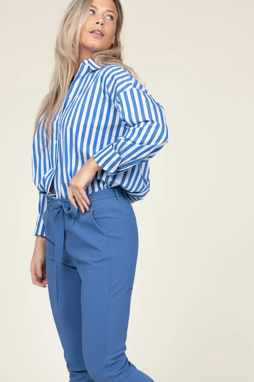 Crispy Cotton Blouse Harper | Blue... | Cc Heart | Little Soho