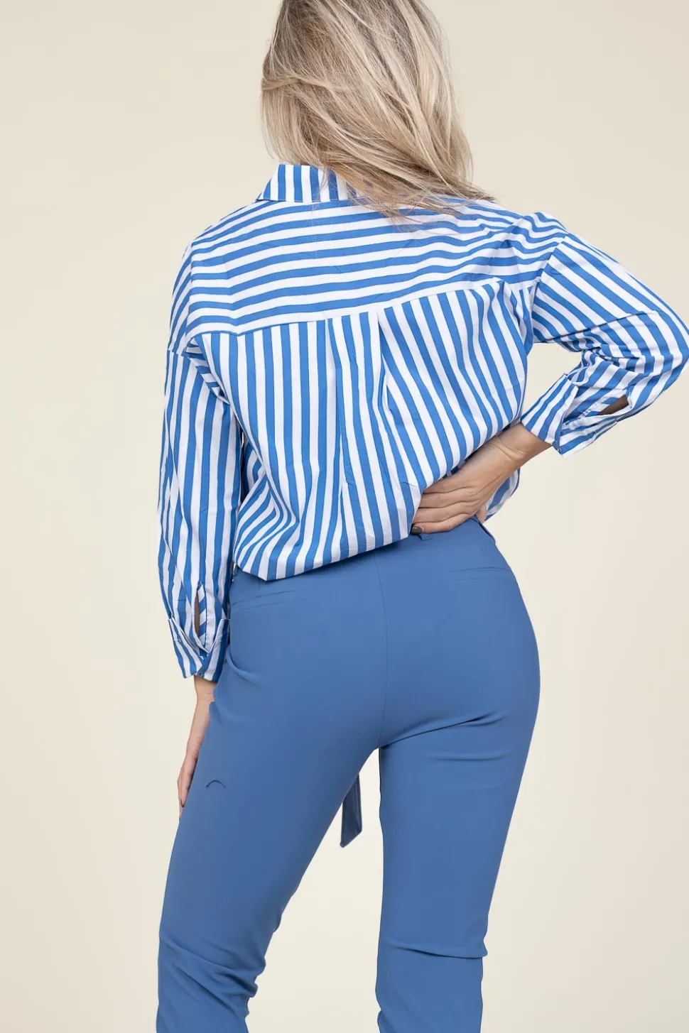 Crispy Cotton Blouse Harper | Blue... | Cc Heart | Little Soho