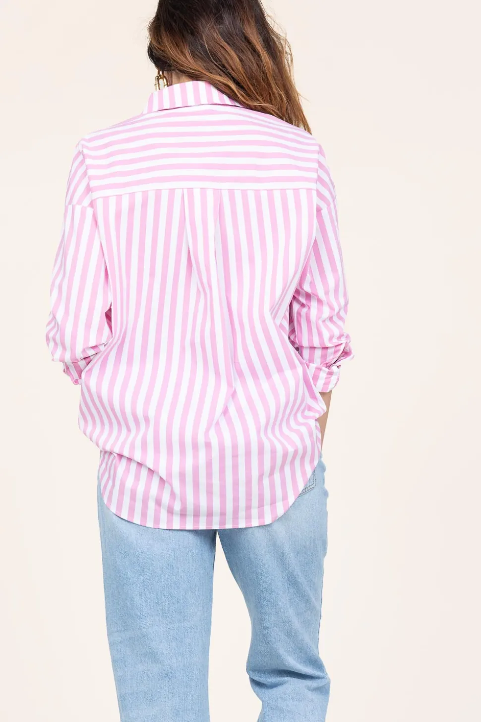 Crispy Cotton Blouse Harper | Pink... | Cc Heart | Little Soho