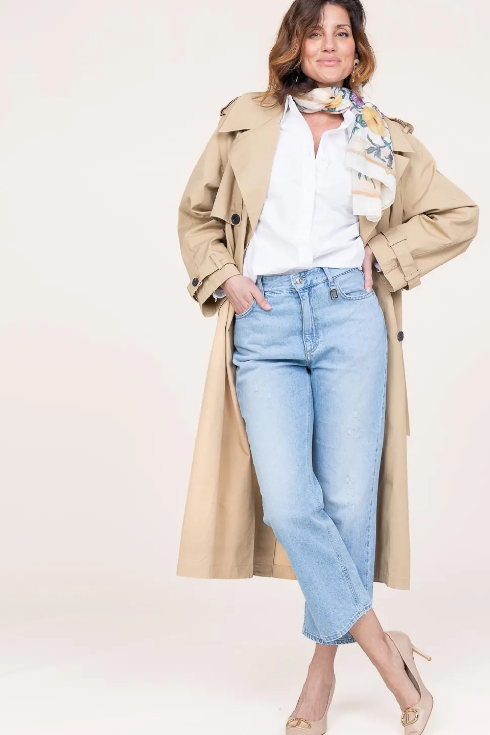 Crispy Cotton Blouse Harper | White... | Cc Heart | Little Soho