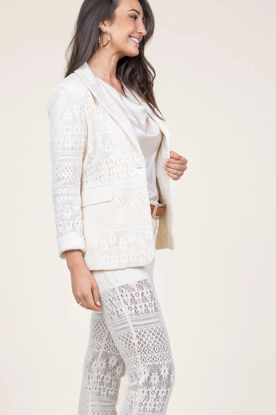 Crochet Blazer Bartolo | White... | Liu Jo | Little Soho