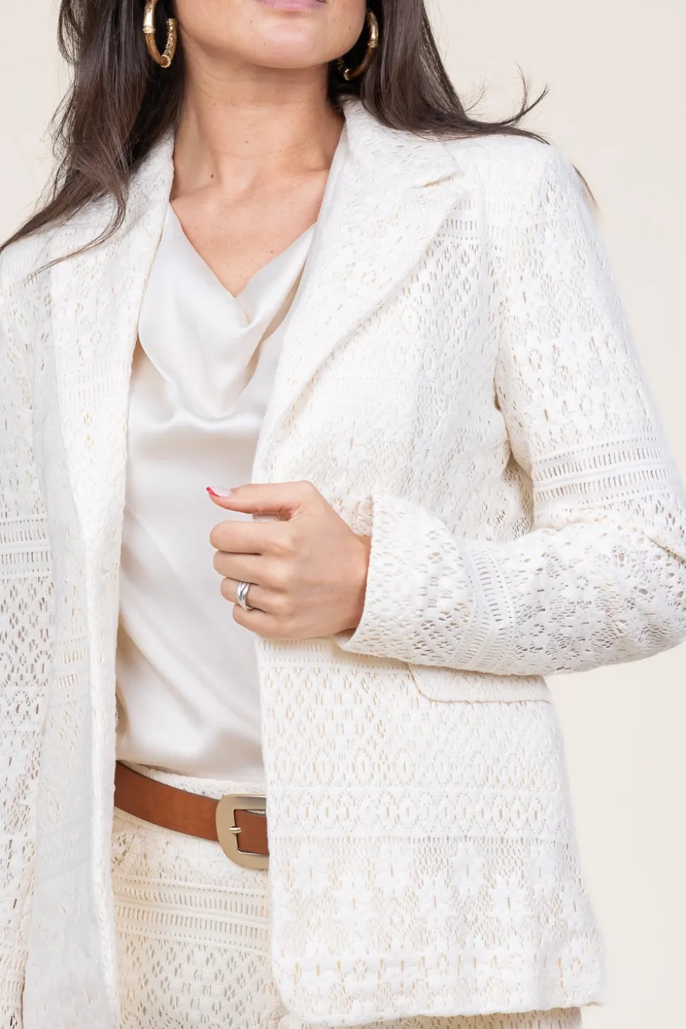 Crochet Blazer Bartolo | White... | Liu Jo | Little Soho