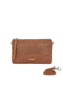 Crochet Clutch Victoria | Camel... | Gianni Chiarini | Little Soho