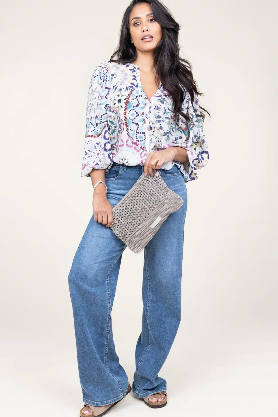 Crochet Clutch Victoria | Taupe... | Gianni Chiarini | Little Soho