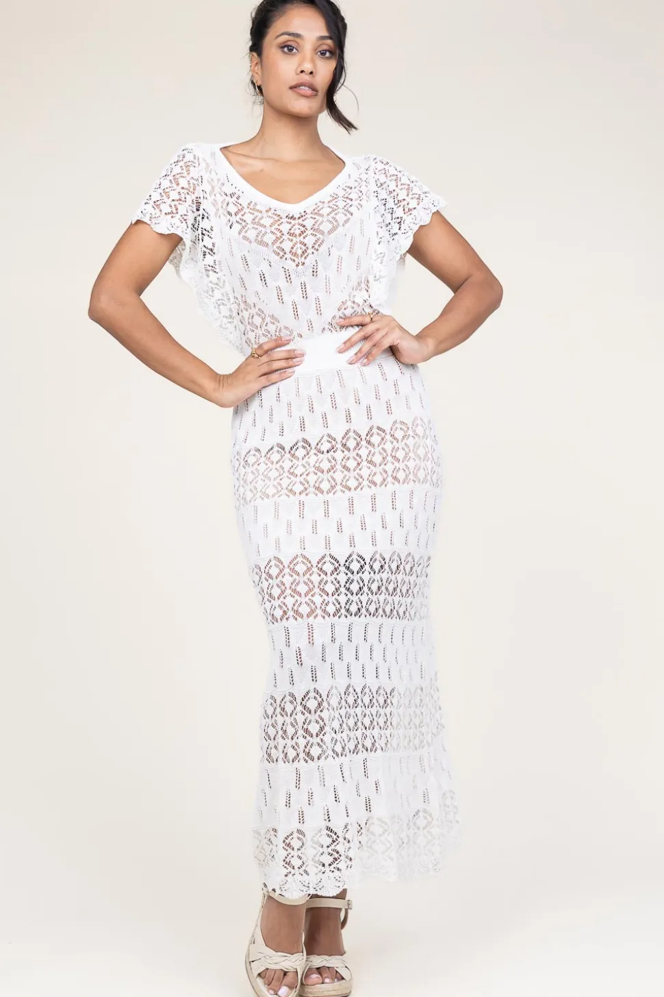 Crochet Dress With Slip Dress Florio | White... | Liu Jo | Little Soho