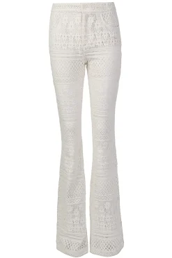 Crochet Flared Pants Bartolo | White... | Liu Jo | Little Soho