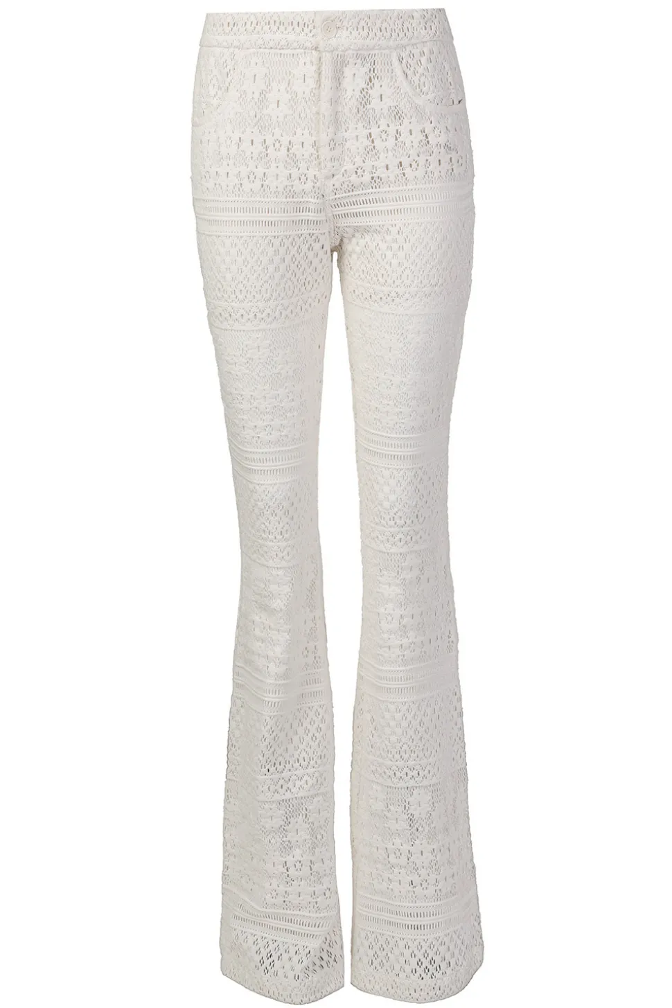 Crochet Flared Pants Bartolo | White... | Liu Jo | Little Soho