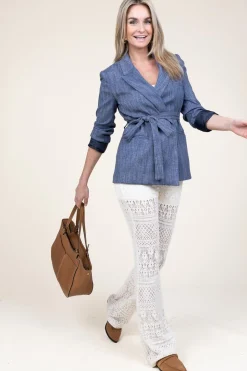 Crochet Flared Pants Bartolo | White... | Liu Jo | Little Soho