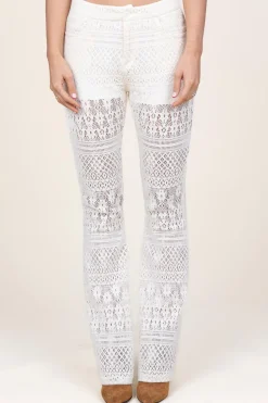 Crochet Flared Pants Bartolo | White... | Liu Jo | Little Soho
