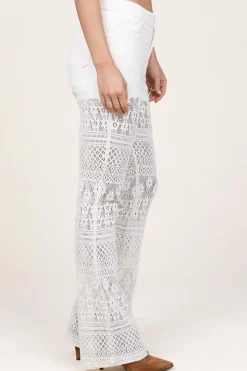 Crochet Flared Pants Bartolo | White... | Liu Jo | Little Soho