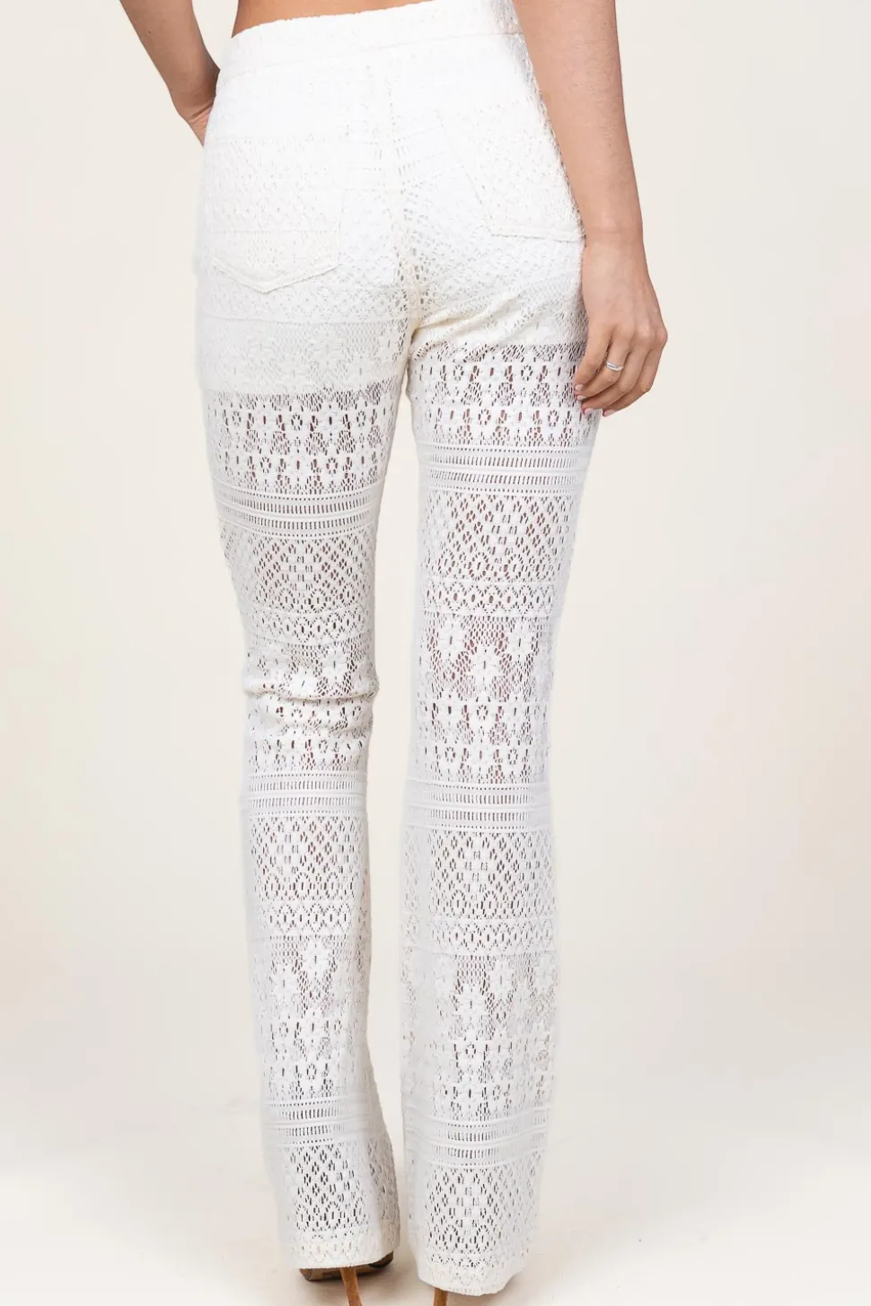Crochet Flared Pants Bartolo | White... | Liu Jo | Little Soho