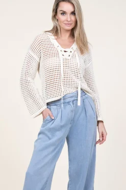 Crochet Sweater Nubia | Natural... | Liu Jo | Little Soho