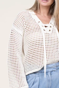 Crochet Sweater Nubia | Natural... | Liu Jo | Little Soho