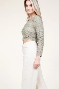 Crochet Top Marc | Green... | Ba&Sh | Little Soho