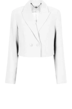Cropped Blazer Malachi | White... | Dante 6 | Little Soho