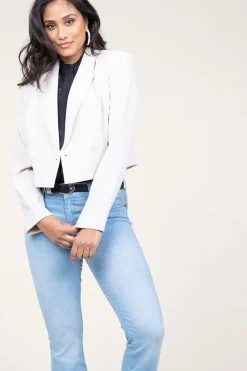 Cropped Blazer Malachi | White... | Dante 6 | Little Soho