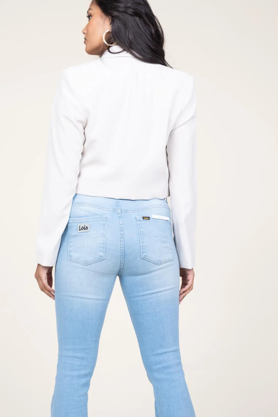 Cropped Blazer Malachi | White... | Dante 6 | Little Soho