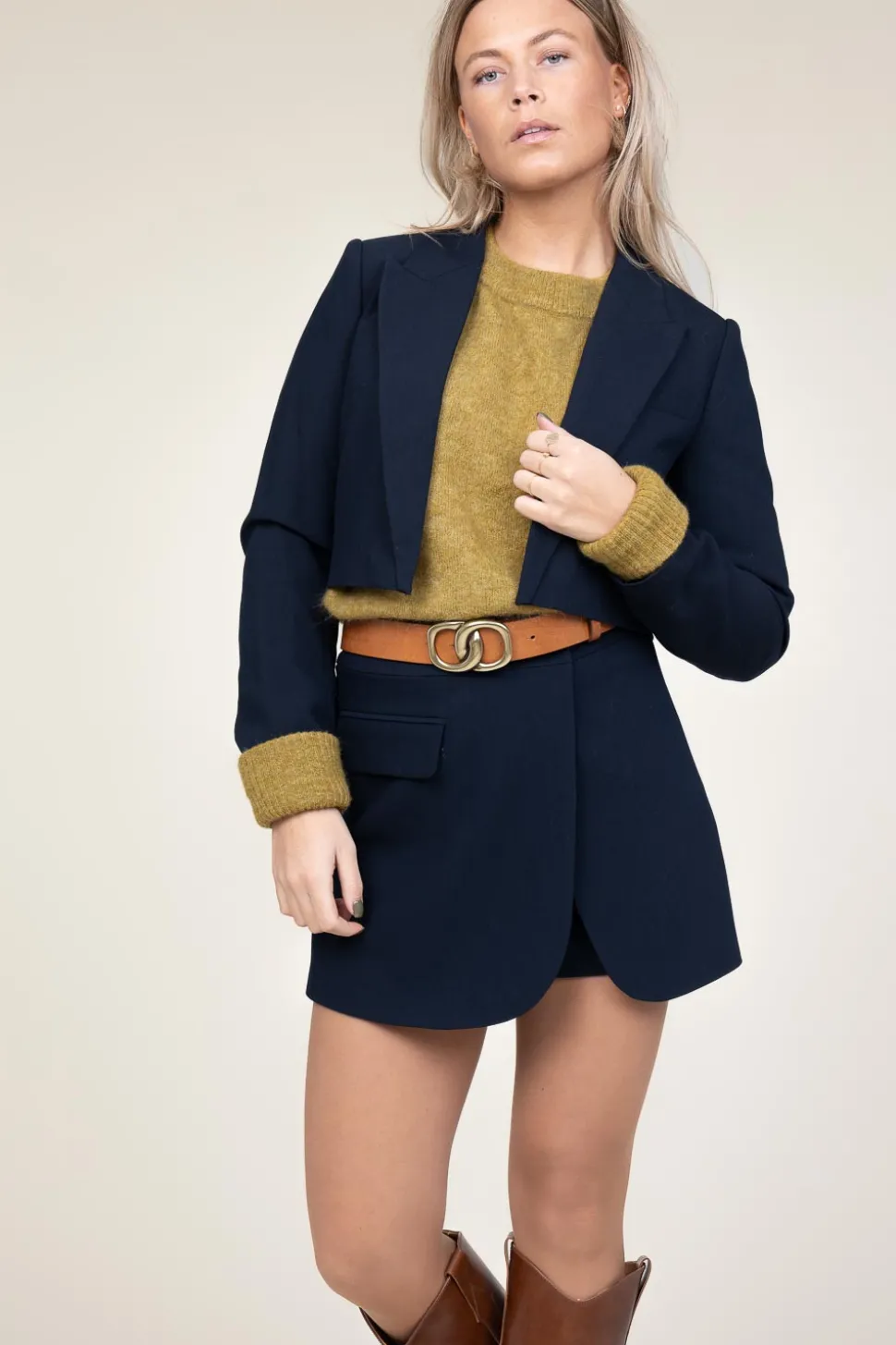 Cropped Blazer Vola | Blue... | Co'Couture | Little Soho