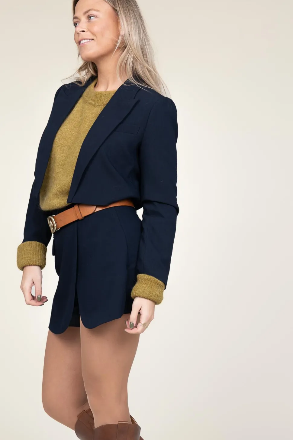 Cropped Blazer Vola | Blue... | Co'Couture | Little Soho