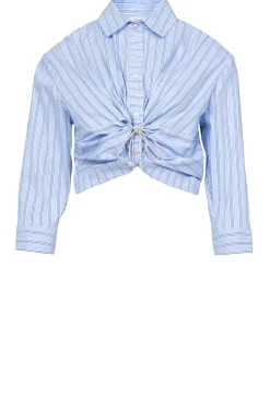 Cropped Blouse Battaglia | Blue... | Liu Jo | Little Soho