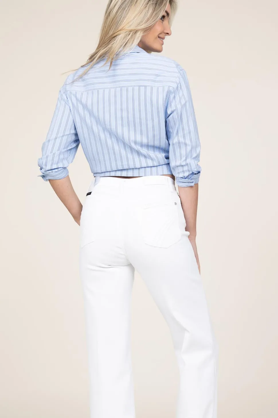 Cropped Blouse Battaglia | Blue... | Liu Jo | Little Soho