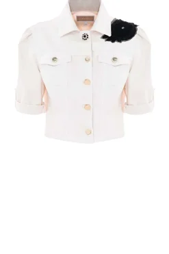 Cropped Denim Jacket Bakari | Natural... | Kocca | Little Soho