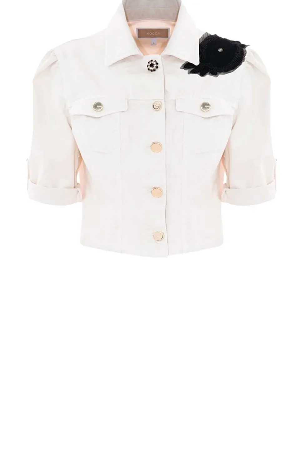 Cropped Denim Jacket Bakari | Natural... | Kocca | Little Soho