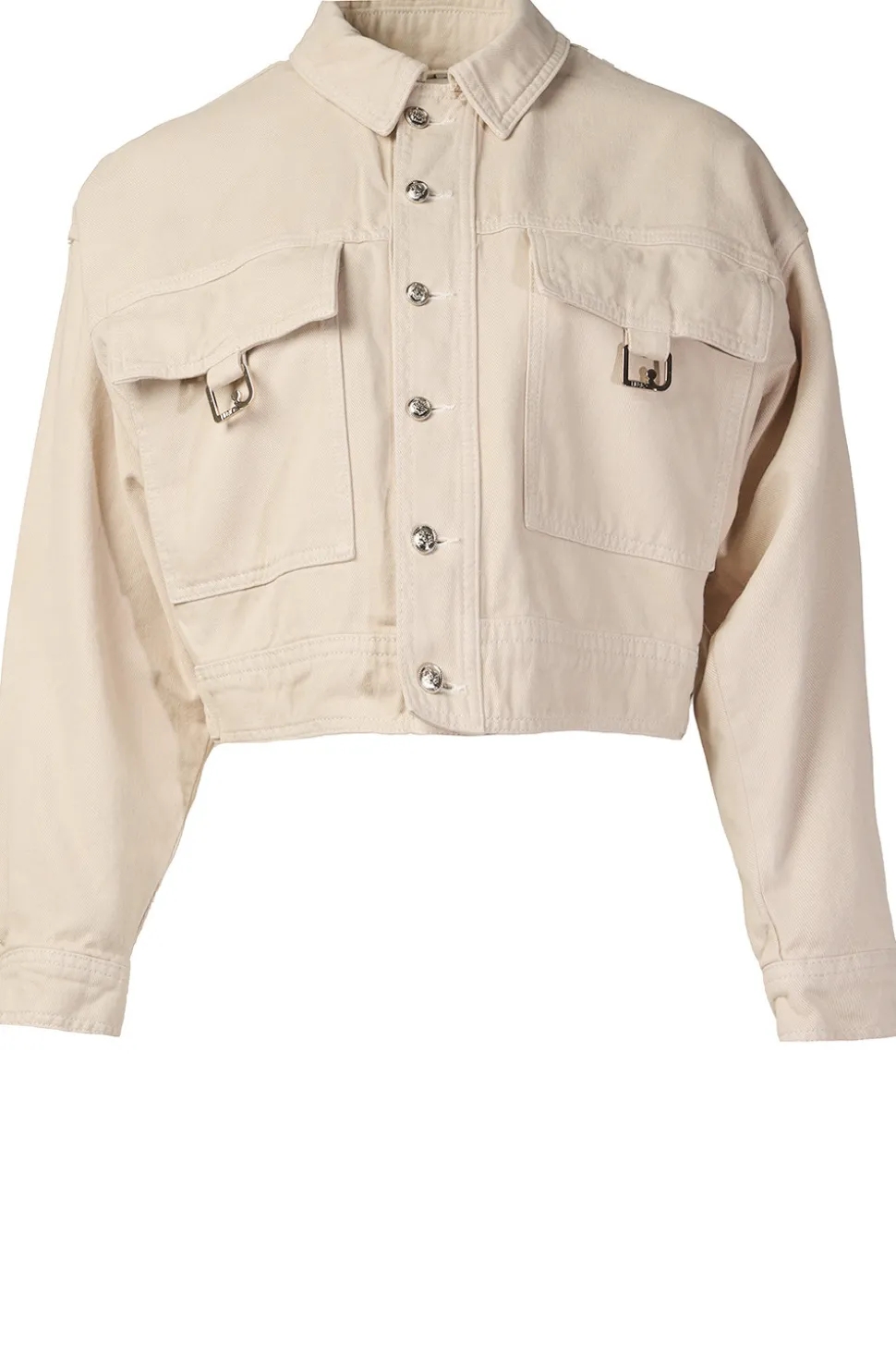 Cropped Denim Jacket Boxby | Beige... | Liu Jo | Little Soho