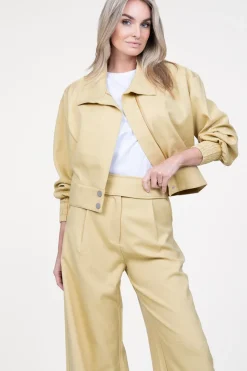 Cropped Jacket Vina | Yellow... | Aaiko | Little Soho