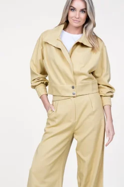 Cropped Jacket Vina | Yellow... | Aaiko | Little Soho