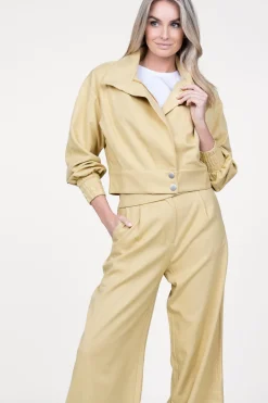 Cropped Jacket Vina | Yellow... | Aaiko | Little Soho