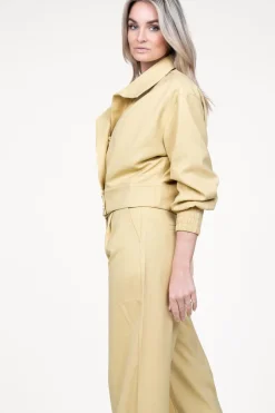 Cropped Jacket Vina | Yellow... | Aaiko | Little Soho