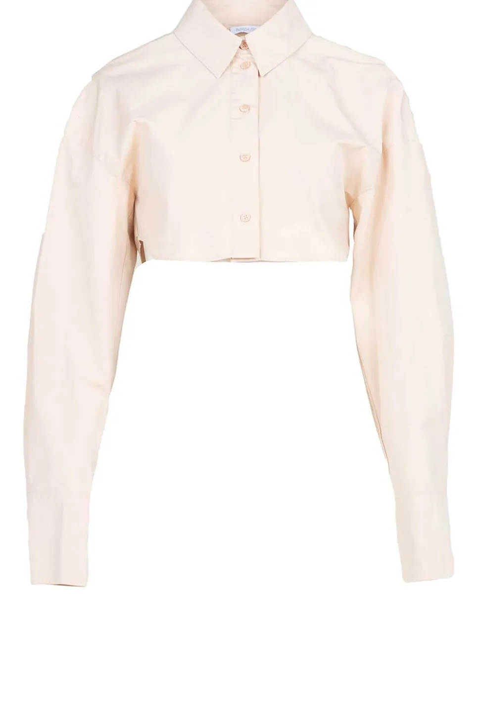 Cropped Poplin Blouse Rosa | Natural... | Patrizia Pepe | Little Soho