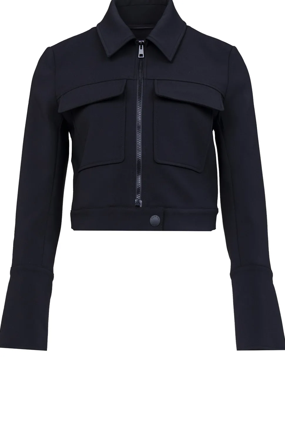Cropped Stretch Jacket Lucia | Black... | Patrizia Pepe | Little Soho