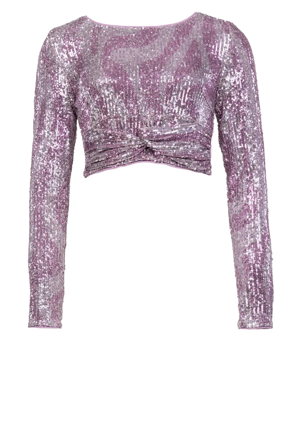 Cropped Top With Sequins Fully | Pink... | Liu Jo | Little Soho