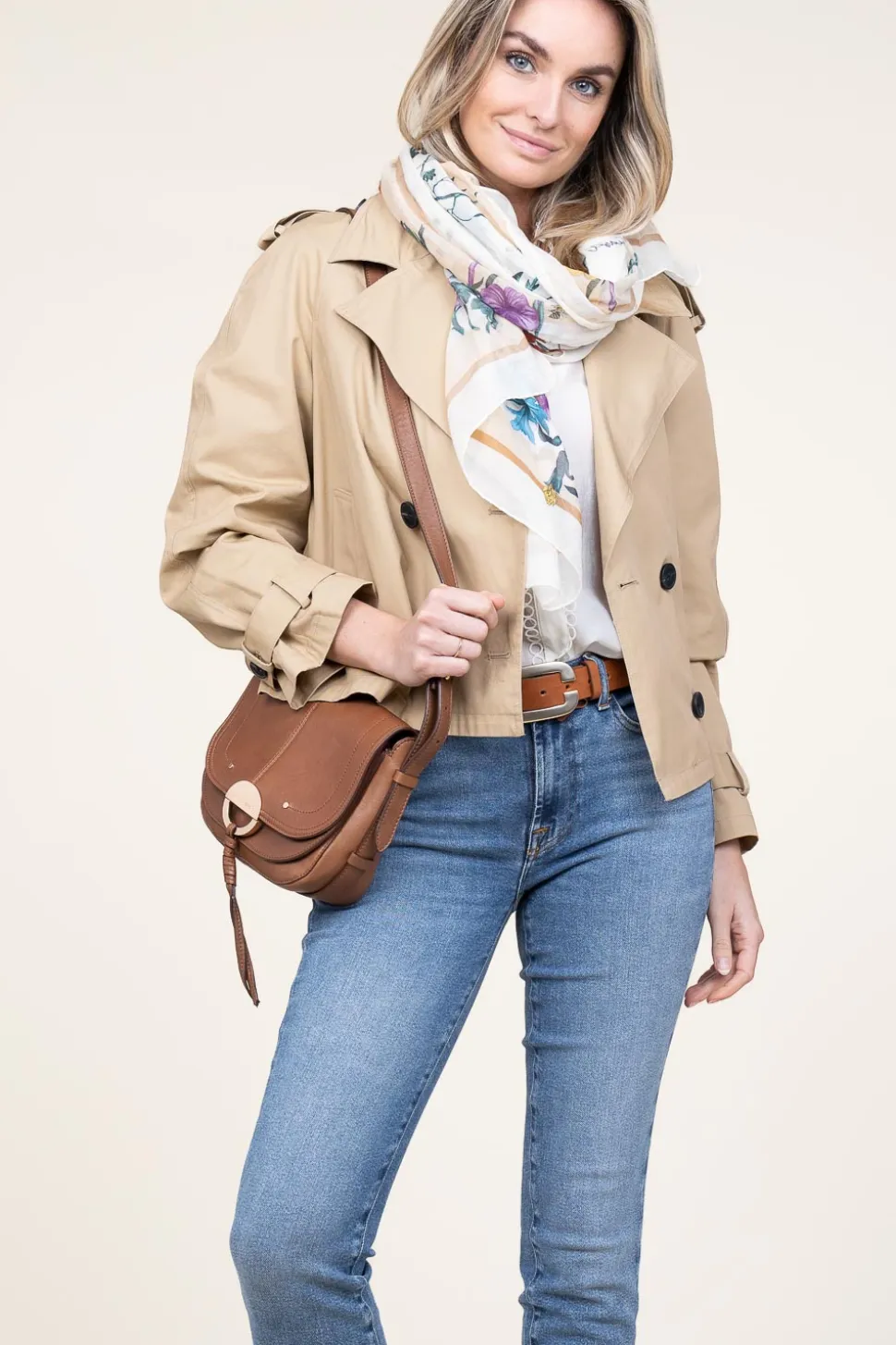 Cropped Trenchcoat Samora | Beige... | Studio Ar | Little Soho