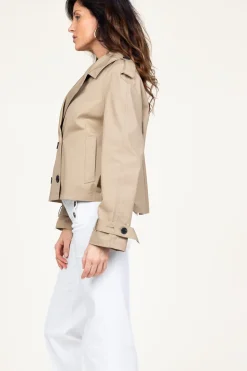 Cropped Trenchcoat Samora | Beige... | Studio Ar | Little Soho